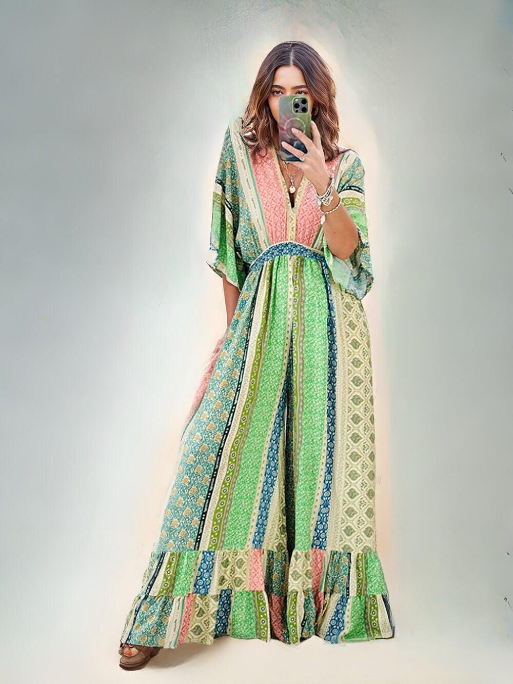 بدلة ريترو مزهرة