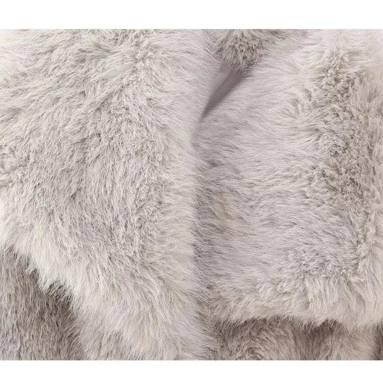 Giacca in pelliccia sintetica elegante per il massimo calore